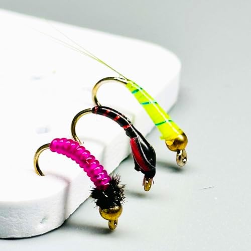 9Pc Fishing Wet Flies Bionics Worms/Midges/Moths/Flies Artificial Insect Fly Fishing Bait Salmon Trout Bass Fishing Hook Fly Fishing Lure - Image 2