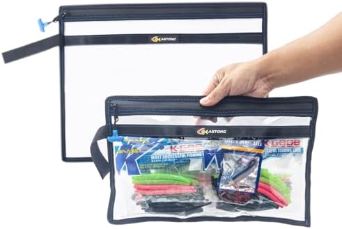 2 Layer Water-Proof Fishing Bait PVC Clear Storage Bag BaitShield Tackle Bag Storage for Bait Tackle Lures Soft Plastics and Fishing Gear Large Capacity 2 Size (MAS GIFT-PACKAGED 1M+1L) by Unknown