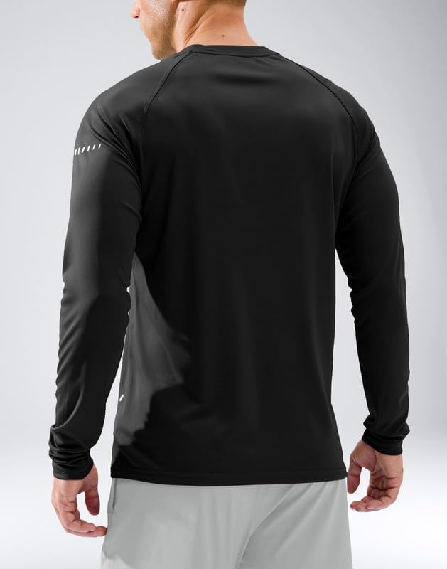 Men's Sun Protection Swim Long Sleeve UPF 50+ Rash Guard Lightweight Shirts - Image 6