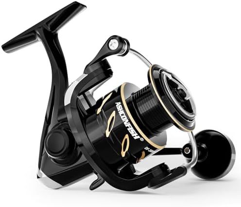 Ashconfish DF Series Spinning Reel Saltwater & Freshwater Fishing Reel, Lightweight Nylon/Fiberglass Frame, 7+1BB, 5.2:1 Gear Ratio,Long-Distance Casting DF by Ashconfish