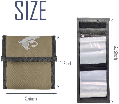 Aventik 10 Pockets Fishing Tackle Binder LeaderTippet Line Leader Wallet - Image 2