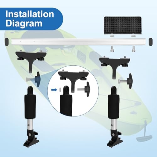 Kayak Trolling Motor Mount Kit,Trolling Motor Mount Bracket & Fishing Accessories Mount Platform for Kayak,Fishing Kayak Aluminum Sliding Mechanism Trolling Motor Mount - Image 3