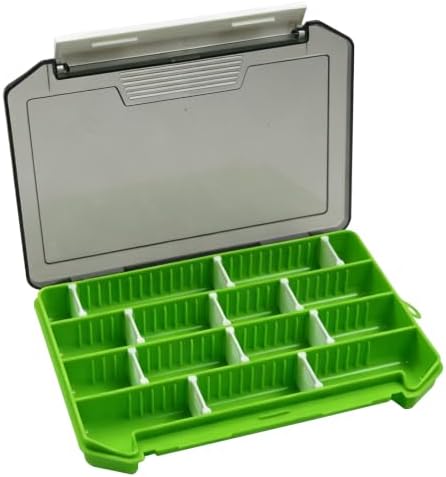 2-Pack Small Fishing Tackle Boxes, Tackle Trays with Adjustable Dividers (Green) - Image 7