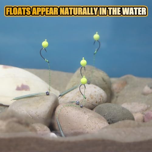 Carp Fishing Hair Rigs Carp Fishing Gear with Braided Thread Line, Carp Fishing Hooks Size 2/4/6/8, Swivel Snaps and Artificial Carp Boilie Eggs - Image 6