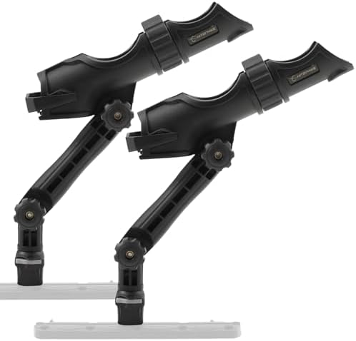 Hitorhike Kayak & Boat Fishing Rod Holder Set with Extender – Universal Reel Compatibility, 360° Adjustable, Heavy-Duty Mounts by HITORHIKE