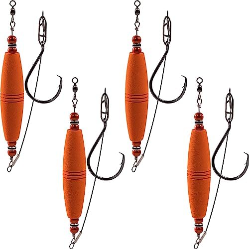 EVA Popping Corks 4Pc Weighted Rattle Floats by BUBBLEFISHING
