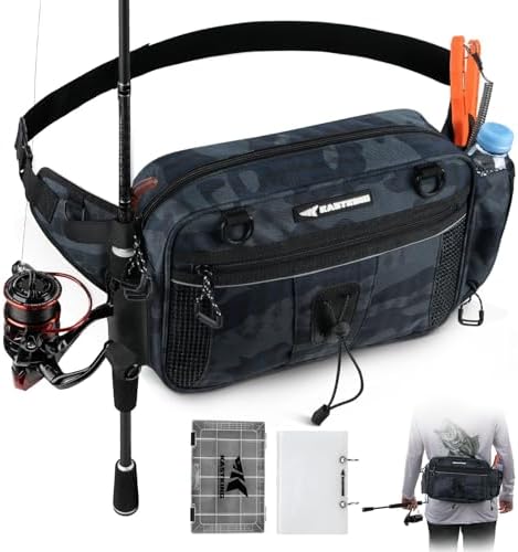 KastKing BaitSpace Waist Bag, Fishing Fanny Pack with Rod Holder by KastKing