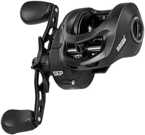 SOUGA Baitcasting Reel, Wide Frame,Adjustable 10-Magnet Brake,40LB Max Drag by Unknown