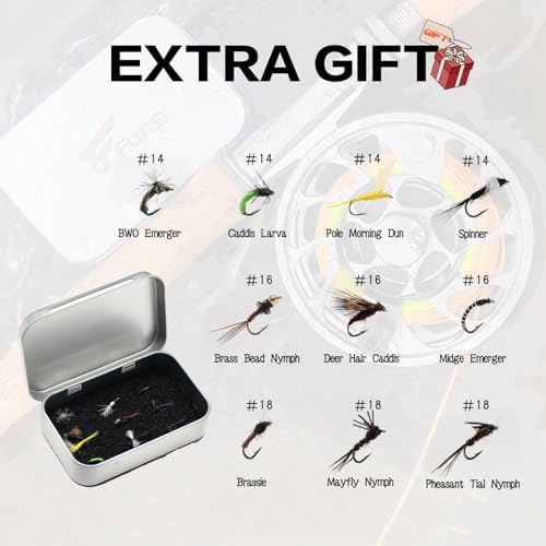 8Fans Fly Fishing Rod and Reel Combo, 4-Piece Slow Action Fly Rod - Image 3
