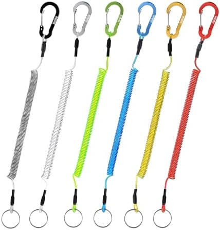 Booms Fishing T04 Fishing Lanyards Fishing Tool/Pole Safety Coil Lanyard Retractable Wire Inside Tup Cover by BoomsFishing
