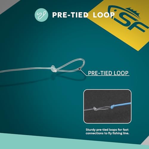 SF Hand Tied Loop Fly Fishing Tapered Leader Freshwater Trout - Image 5