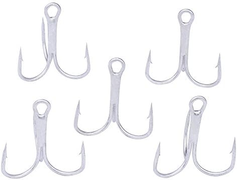 AMHDV 100pcs Treble Hooks Sharp Triple Hook for Freshwater Saltwater - Image 5
