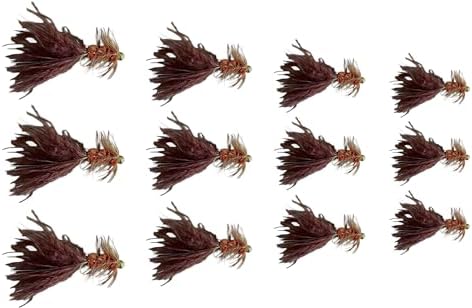 Feeder Creek Crystal Woolly Bugger Fly Fishing Flies - 12pc Flies for Fly Fishing | Trout Flies | Bass Flies | Streamer Flies | Fly Fishing Lures | 4 Size Fly Fishing Assortment by FeederCreek