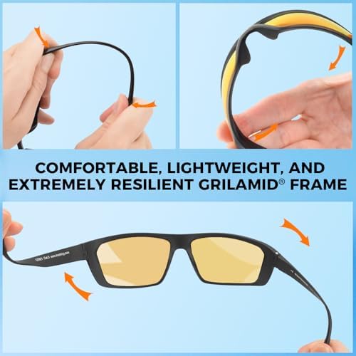 KastKing Huzzah Polarized Sport Sunglasses for Men and Women, Wrap Design - Image 5