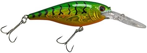 Berkley Flicker Shad Fishing Lure, Slick Firetiger, 1/2 oz, 3 1/2in | 9cm Crankbaits, Size, Profile and Dive Depth Imitates Real Shad, Equipped with Fusion19 Hook by Berkley