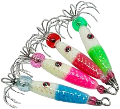 Squid Jig Weighted jigs Handmade 30mm Wide Hook Made in USA 3/8,1/2,3/4oz Premium Quality by Handmade