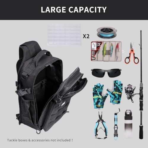 Fishing Backpack with Rod Holder, Fishing Tackle Bag - Image 3