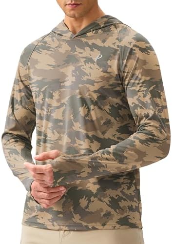 Pudolla Men's Sun Protection Hoodie Shirts UPF 50+ Fishing Hiking Shirt by PudollaSports