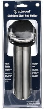 Attwood 66362-7 Stainless Steel Flush Mount Rod Holder, 2-Inch Diameter, 7 ½ Inches Long, 30-Degree Top Flange, Open Base End - Image 6