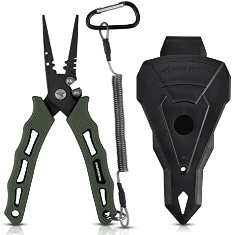 KastKing Cutthroat 7 inch Fishing Pliers, Ice Fishing, Gift for Men by KastKing
