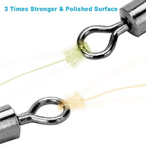 Siasky Fishing Swivels, 200pcs Barrel Swivels Fishing Stainless Steel Swivel Fishing for Saltwater Freshwater Fishing - Image 5