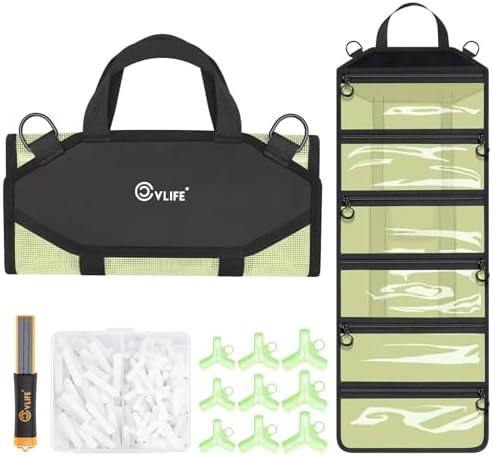 CVLIFE 6-Pocket PVC Mesh Fishing Lure Bag, Tackle Storage Organizer by CVLIFE