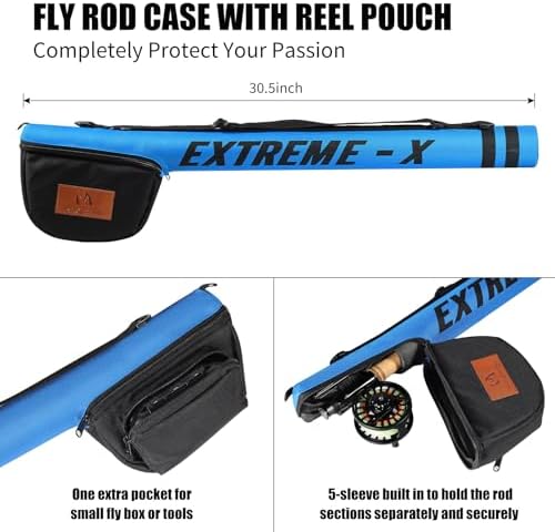Maxcatch Extreme-X Fly Fishing Rod and Reel Combo, 3-8wt Complete Starter Fishing Outfit with Fly Box, Flies, Rod Clip Holder, Rod Case, Extra Tip Section - Image 6