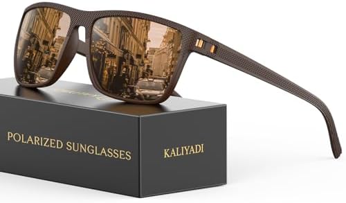 KALIYADI Polarized Sunglasses for Men, Lightweight Sun Glasses with UV Protection for Driving Fishing Golf by KALIYADI