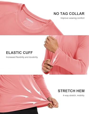 MAGCOMSEN Men's Long Sleeve Shirts UPF 50+ UV Sun Protection Athletic Shirts for Hiking Running Workout Rash Guard - Image 5