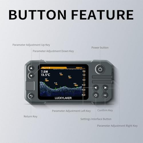 LUCKY Kayak Portable Fish Finder Transducer Wireless Sonar Fish Finders Boat Rechargeable Handheld Fish Depth Finder Fishing MT-202 - Image 5