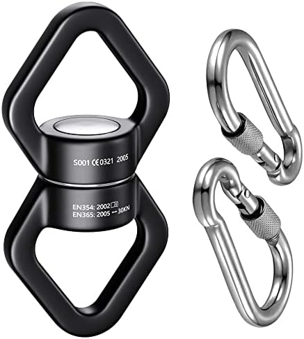 Trobing Swing Swivel, 30KN Rotational Safety Device, 360° Rotator with Hanging Accessory for Aerial Yoga, Hanging Hammock, Web Tree Swing, Swing Spinner and Rock Climbing, Indoor and Outdoor by Trobing