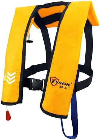 Automatic Inflatable Life Jacket|Life Vest for Adults|PFD Low Profile|Supports up to 330 lbs(YSH700) by morinokawau