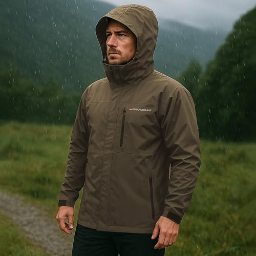 Paramount Outdoors Gale Rain Jacket Men's Waterproof Breathable Fishing Jacket with hood, taped seams - Image 3