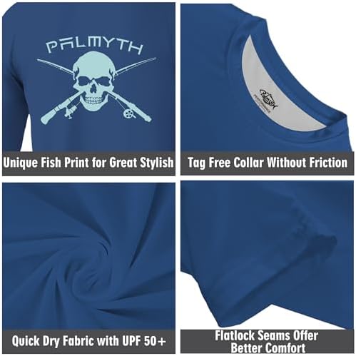Palmyth Fishing Shirts for Men Long Sleeve UPF 50+ T Shirt Sun Protection - Image 6