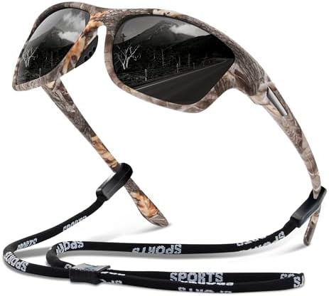 suoso Polarized Sports Sunglasses for Men: UV400 Protection Glasses Wrap Around Goggles for Driving Fishing by suoso