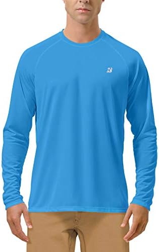 Roadbox Men's UPF 50+ UV Sun Protection Shirts, Long Sleeve Swim Rash Guard by Roadbox