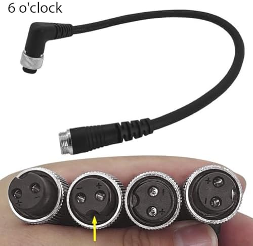 Fishing Reel for Battery Power Cable for DAI-WA Elbow 2 Hole Power Cord Adapter 45cm Black PVC Copper Wire(6 Oclock) - Image 2