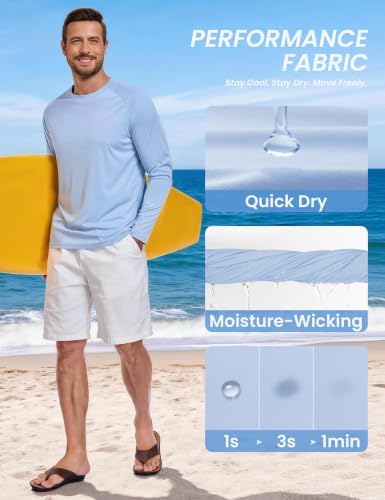 MLYENX 7 Pack Long Sleeve Shirts for Men Sun Protection Quick Dry - Image 6