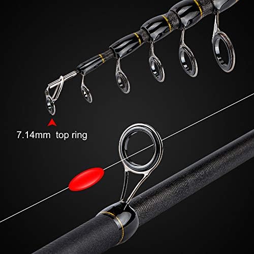 PLUSINNO Fishing Rod and Reel Combo, Telescopic Fishing Pole Kit with Spinning Reel, Tackle Box, Fishing Lures and Travel Carrying Bag, Fishing Gear Gifts for Men - Image 5