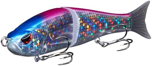 Bassdash SwimShad Glide Baits Jointed Swimbait Bass Pike Salmon Trout Muskie Fishing Lure by Bassdash