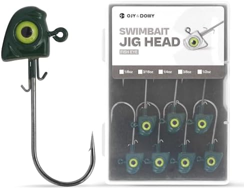 Fish Eye Swimbait Fishing Jig Heads for Bass Fresh&Saltwater by OJYDOIIIY