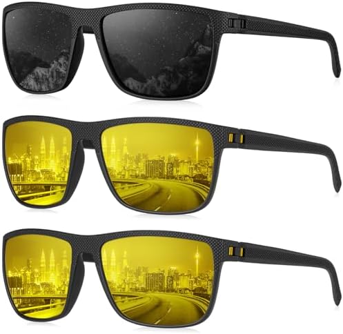 KALIYADI Polarized Sunglasses for Men, Lightweight Sun Glasses with UV Protection for Driving Fishing Golf by KALIYADI