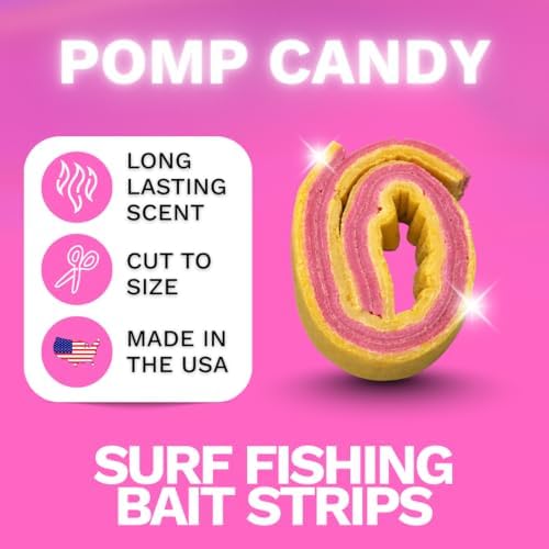 FishGum Surf Fishing Bait Strips for Saltwater Beach Fishing – Real Shrimp, Crab, Clam & Sand Flea Infused Scent – Artificial Cut Bait for Pompano, Redfish & Flounder - Image 2