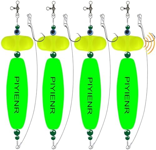 Catfish Rig Catfishing Tackle Floats with Rattler Santee Cooper Rig Equipment for Bank Fishing Peg Floats with Circle Hooks Bait Rigs by PIYIENR