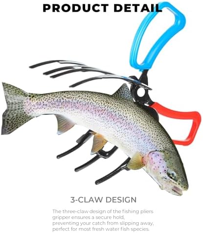 Fish Claw Gripper, Fishing Pliers Gripper, Metal Fish Control Clamp Claw, Fish Culling System Fish Gripper, Control Forceps for Catch Fish (3 Claw) - Image 3