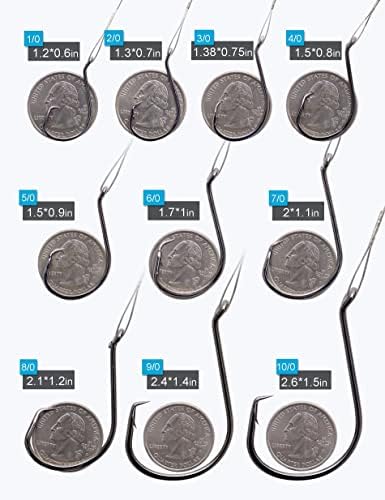 Circle Hooks Rigs Saltwater Steel Leader Wire, 25pcs Heavy Duty Circle Hook with Leader Wire Bass Catfish Fishing Lure Rig - Image 2