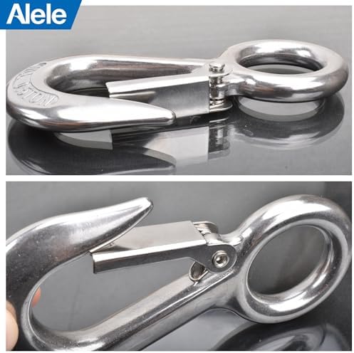 Alele 0.5T Crane Scale Grab Hooks,Slip Hooks,Stainless Steel Lifting Hook Rigging Accessory (Grab Hooks 500kg) - Image 3
