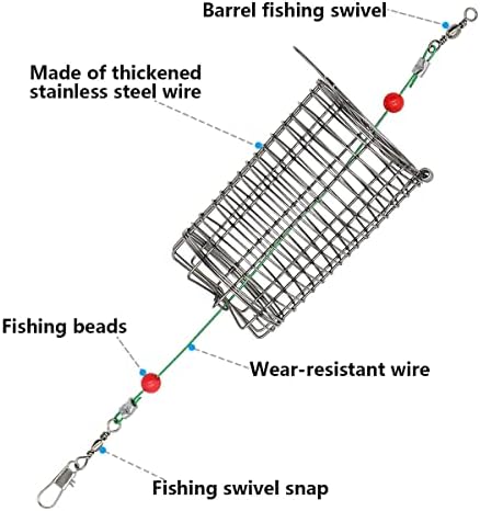 10pcs Fishing Bait Trap Cage Feeder, Baits Cage Basket Holder Coarse Lure Feeder Fishing Tackle Kit - Image 2