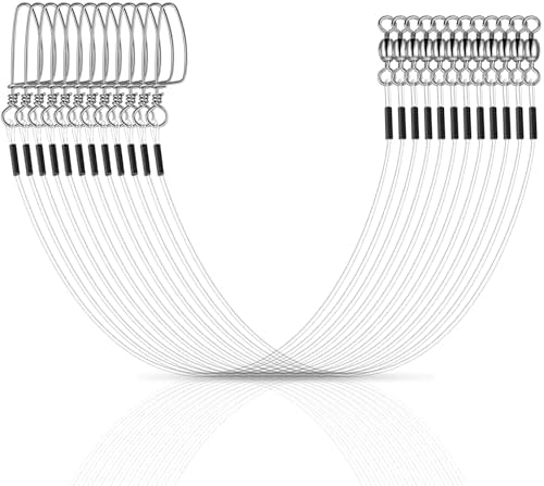 Threlaco 12 Pcs Fluorocarbon Fishing Leader Fishing Wire by Threlaco