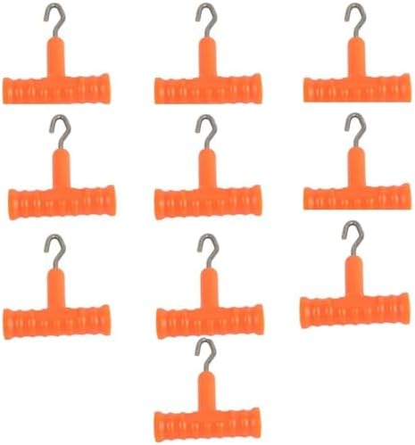 10 Pcs Fishing Knot Puller Set – T-Shape Handle for Carp Rig Construction, Stainless Steel Baiting Tool with Ergonomic Grip (1.97" Length)‌ by Unknown